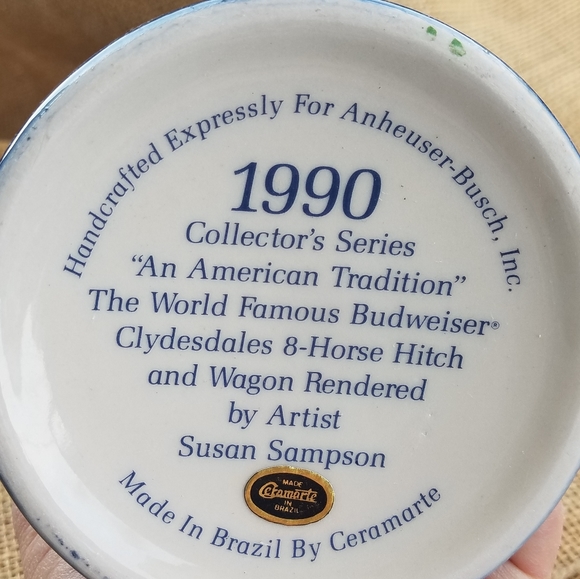 Budweiser 1990 Collector's Series Stein - Picture 5 of 5